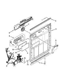 Inner Door Parts parts for Kenmore Dishwasher 665.13293K115 (66513293K115, 665 13293K115) from AppliancePartsPros.com