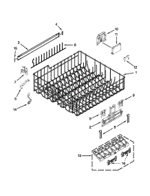 Upper Rack And Track Parts parts for Kenmore Dishwasher 665.13269K113 (66513269K113, 665 13269K113) from AppliancePartsPros.com