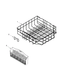 Lower Rack Parts parts for Kenmore Dishwasher 665.13269K113 (66513269K113, 665 13269K113) from AppliancePartsPros.com