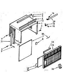 Cabinet Parts parts for Kenmore Heat Pump System 106.7770710 (1067770710, 106 7770710) from AppliancePartsPros.com