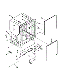 Tub And Frame Parts parts for Kenmore Dishwasher 665.15699K211 (66515699K211, 665 15699K211) from AppliancePartsPros.com