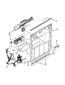 Inner Door Parts parts for Kenmore Dishwasher 665.15693K211 (66515693K211, 665 15693K211) from AppliancePartsPros.com