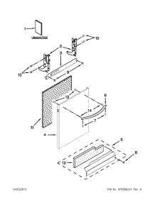 Door And Panel Parts parts for Kenmore Dishwasher 665.15693K211 (66515693K211, 665 15693K211) from AppliancePartsPros.com