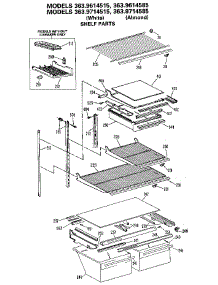 Shelf parts for Kenmore Refrigerator 363.9614515 (3639614515, 363 9614515) from AppliancePartsPros.com