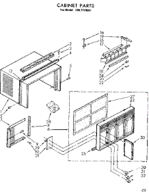 Cabinet Parts parts for Kenmore Heat Pump System 106.7770581 (1067770581, 106 7770581) from AppliancePartsPros.com
