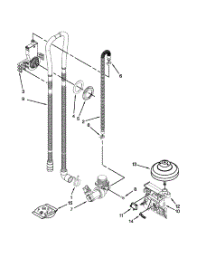 Fill, Drain And Overfill Parts parts for Kenmore Dishwasher 665.13033K114 (66513033K114, 665 13033K114) from AppliancePartsPros.com