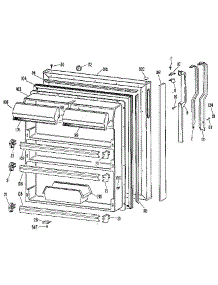 Fresh Food Door parts for Kenmore Refrigerator 363.9616711 (3639616711, 363 9616711) from AppliancePartsPros.com