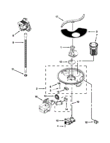 Pump And Motor Parts parts for Kenmore Dishwasher 665.13039K114 (66513039K114, 665 13039K114) from AppliancePartsPros.com