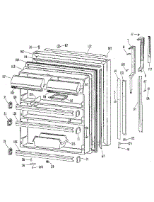 Fresh Food Door parts for Kenmore Refrigerator 363.9614683 (3639614683, 363 9614683) from AppliancePartsPros.com