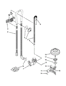 Fill, Drain And Overfill Parts parts for Kenmore Dishwasher 665.13252K114 (66513252K114, 665 13252K114) from AppliancePartsPros.com