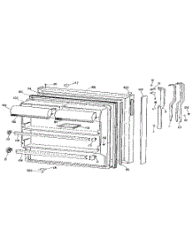 Fresh Food Door parts for Kenmore Refrigerator 363.9616377 (3639616377, 363 9616377) from AppliancePartsPros.com