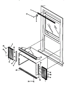 Window Mounting Kit parts for Kenmore Heat Pump System 253.9750835A (2539750835A, 253 9750835A) from AppliancePartsPros.com