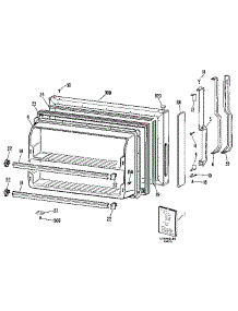 Freezer Door parts for Kenmore Refrigerator 363.9616783 (3639616783, 363 9616783) from AppliancePartsPros.com