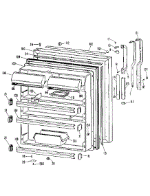 Fresh Food Door parts for Kenmore Refrigerator 363.9616783 (3639616783, 363 9616783) from AppliancePartsPros.com