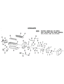 Icemaker parts for Kenmore Refrigerator 363.9714681 (3639714681, 363 9714681) from AppliancePartsPros.com