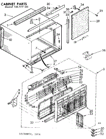 Cabinet Parts parts for Kenmore Heat Pump System 106.7771541 (1067771541, 106 7771541) from AppliancePartsPros.com