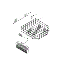 Lower Rack Parts parts for Kenmore Dishwasher 665.13283K115 (66513283K115, 665 13283K115) from AppliancePartsPros.com