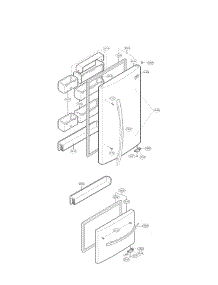 Door Parts parts for Kenmore Refrigerator 795.78272901 (79578272901, 795 78272901) from AppliancePartsPros.com
