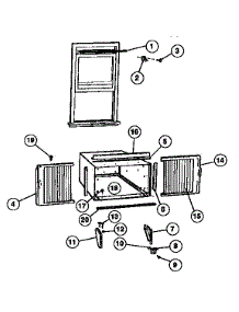 Window Mounting And Accessories Parts parts for Kenmore Heat Pump System 253.8780993 (2538780993, 253 8780993) from AppliancePartsPros.com