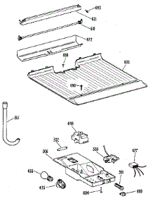 Freezer Floor & Control parts for Kenmore Refrigerator 363.9616510 (3639616510, 363 9616510) from AppliancePartsPros.com