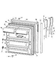 Fresh Food Door parts for Kenmore Refrigerator 363.9714290 (3639714290, 363 9714290) from AppliancePartsPros.com