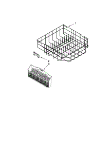 Lower Rack Parts parts for Kenmore Dishwasher 665.13259K113 (66513259K113, 665 13259K113) from AppliancePartsPros.com