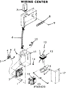 Wiring Center parts for Kenmore Furnace 867.775430 (867775430, 867 775430) from AppliancePartsPros.com