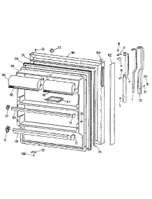 Fresh Food Door parts for Kenmore Refrigerator 363.9716500 (3639716500, 363 9716500) from AppliancePartsPros.com