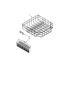 Lower Rack Parts parts for Kenmore Dishwasher 665.13263K112 (66513263K112, 665 13263K112) from AppliancePartsPros.com