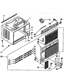 Cabinet Parts parts for Kenmore Heat Pump System 106.9721970 (1069721970, 106 9721970) from AppliancePartsPros.com
