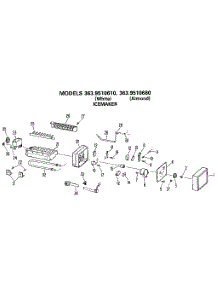 Icemaker parts for Kenmore Refrigerator 363.9510610 (3639510610, 363 9510610) from AppliancePartsPros.com