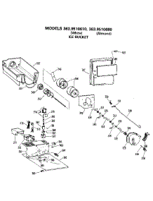 Ice Bucket parts for Kenmore Refrigerator 363.9510610 (3639510610, 363 9510610) from AppliancePartsPros.com