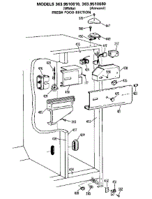 Fresh Food Section parts for Kenmore Refrigerator 363.9510680 (3639510680, 363 9510680) from AppliancePartsPros.com