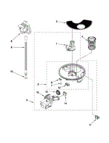 Pump And Motor Parts parts for Kenmore Dishwasher 665.13073K211 (66513073K211, 665 13073K211) from AppliancePartsPros.com