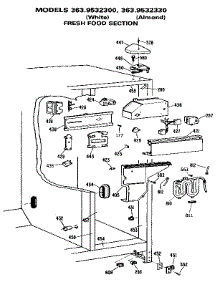 Fresh Food Section parts for Kenmore Refrigerator 363.9532330 (3639532330, 363 9532330) from AppliancePartsPros.com