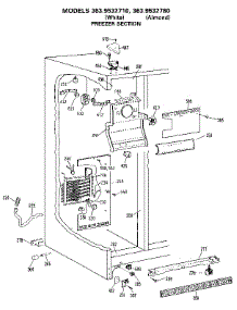 Freezer Section parts for Kenmore Refrigerator 363.9532710 (3639532710, 363 9532710) from AppliancePartsPros.com