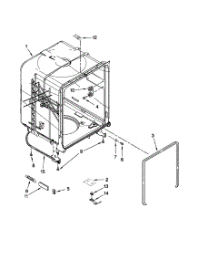 Tub And Frame Parts parts for Kenmore Dishwasher 665.17749K016 (66517749K016, 665 17749K016) from AppliancePartsPros.com