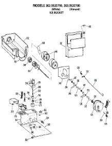 Ice Bucket parts for Kenmore Refrigerator 363.9532710 (3639532710, 363 9532710) from AppliancePartsPros.com