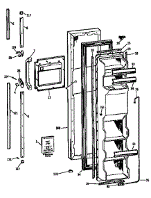 Freezer Door parts for Kenmore Refrigerator 363.9532711 (3639532711, 363 9532711) from AppliancePartsPros.com