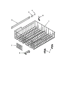 Upper Rack And Track Parts parts for Kenmore Dishwasher 665.15039K112 (66515039K112, 665 15039K112) from AppliancePartsPros.com
