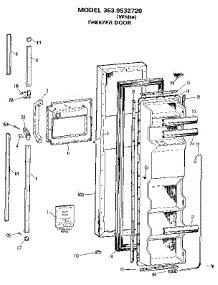 Freezer Door parts for Kenmore Refrigerator 363.9532720 (3639532720, 363 9532720) from AppliancePartsPros.com