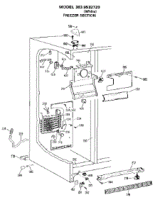 Freezer Section parts for Kenmore Refrigerator 363.9532720 (3639532720, 363 9532720) from AppliancePartsPros.com