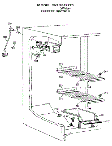 Freezer Section parts for Kenmore Refrigerator 363.9532720 (3639532720, 363 9532720) from AppliancePartsPros.com