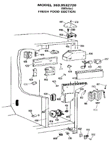 Fresh Food Section parts for Kenmore Refrigerator 363.9532720 (3639532720, 363 9532720) from AppliancePartsPros.com