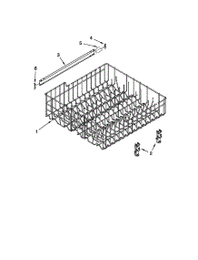 Upper Rack And Track Parts parts for Kenmore Dishwasher 665.15113K210 (66515113K210, 665 15113K210) from AppliancePartsPros.com