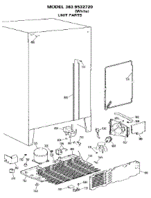 Unit parts for Kenmore Refrigerator 363.9532720 (3639532720, 363 9532720) from AppliancePartsPros.com