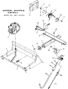 Burners, Manifold, Controls parts for Kenmore Furnace 867.764550 (867764550, 867 764550) from AppliancePartsPros.com