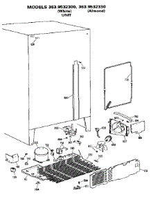 Unit parts for Kenmore Refrigerator 363.9532300 (3639532300, 363 9532300) from AppliancePartsPros.com
