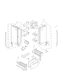 Door Parts parts for Kenmore Refrigerator 795.70322312 (79570322312, 795 70322312) from AppliancePartsPros.com