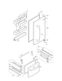 Door Parts parts for Kenmore Refrigerator 795.78099901 (79578099901, 795 78099901) from AppliancePartsPros.com